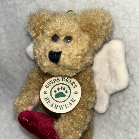 Boyd's Bear bearwear ornament plush 5" holding out red heart 90's vintage - Picture 3 of 9